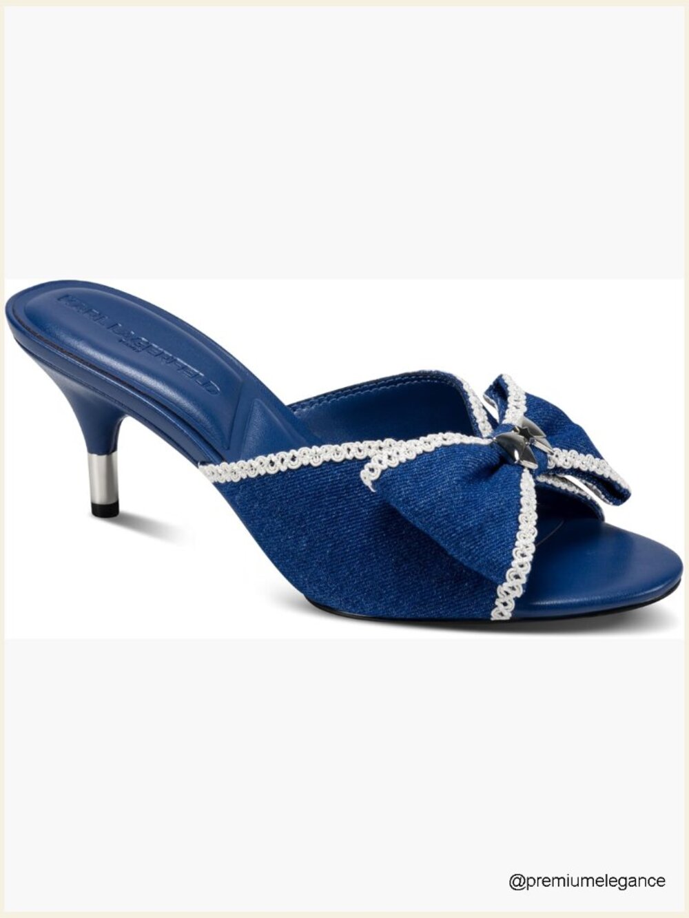 Damina Dress Heel with Bow Detail Mule Kitten Heel Closed Toe Pumps